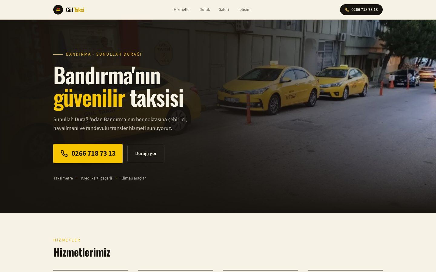 Bandırma Gül Taksi ekran görüntüsü