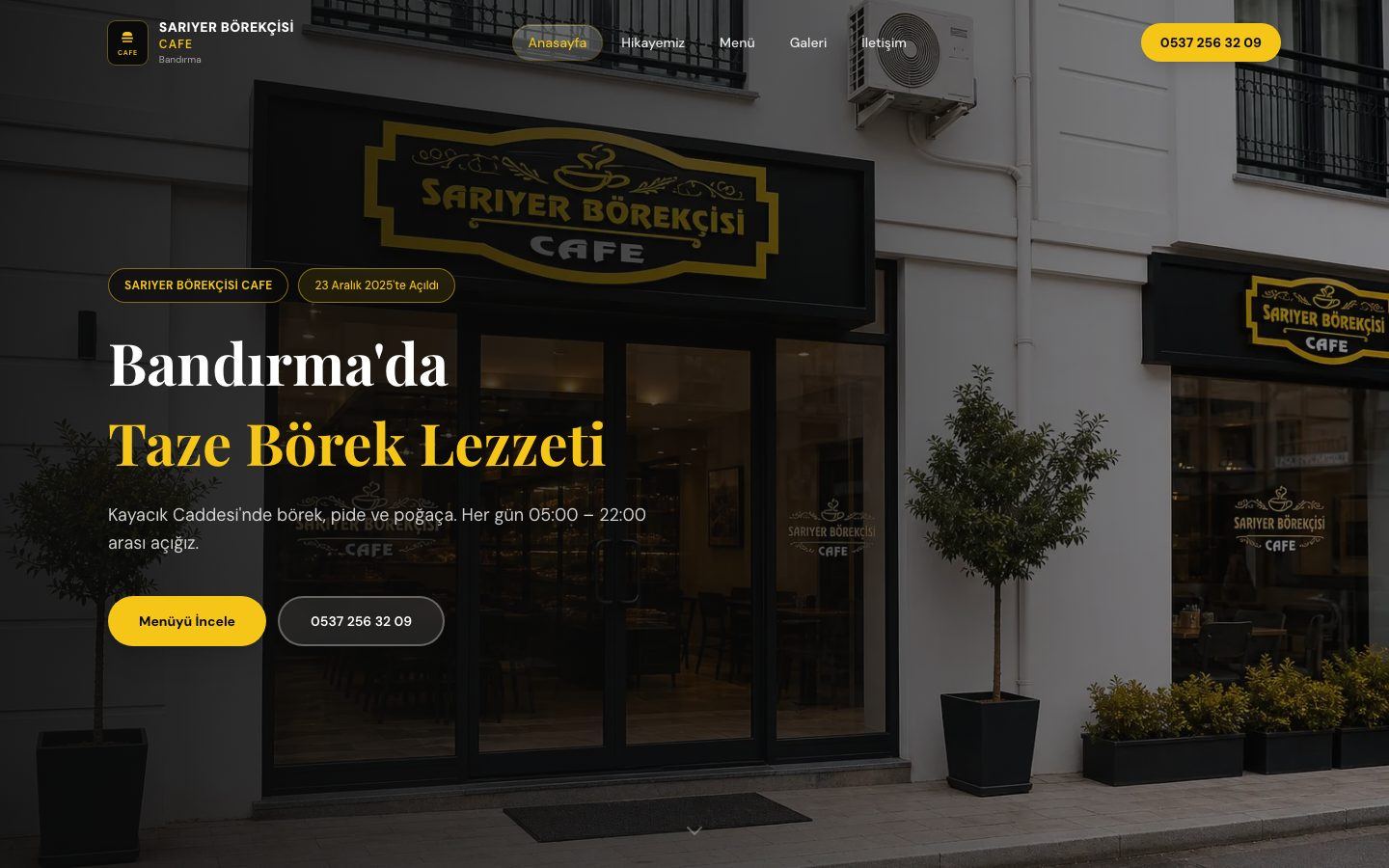 Sarıyer Börekçisi Cafe ekran görüntüsü