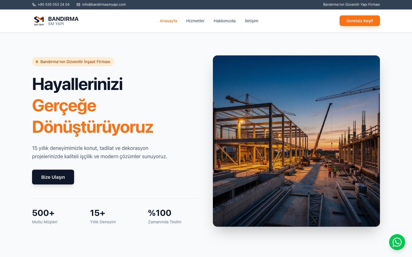 Bandırma SM Yapı — ekran görüntüsü