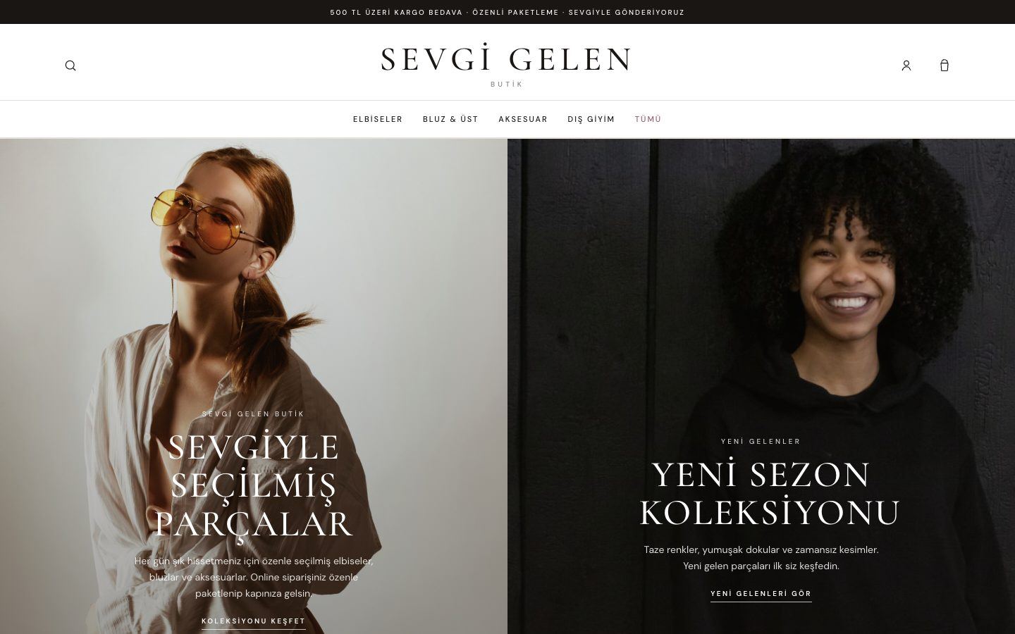 Sevgi Gelen Butik — ekran görüntüsü